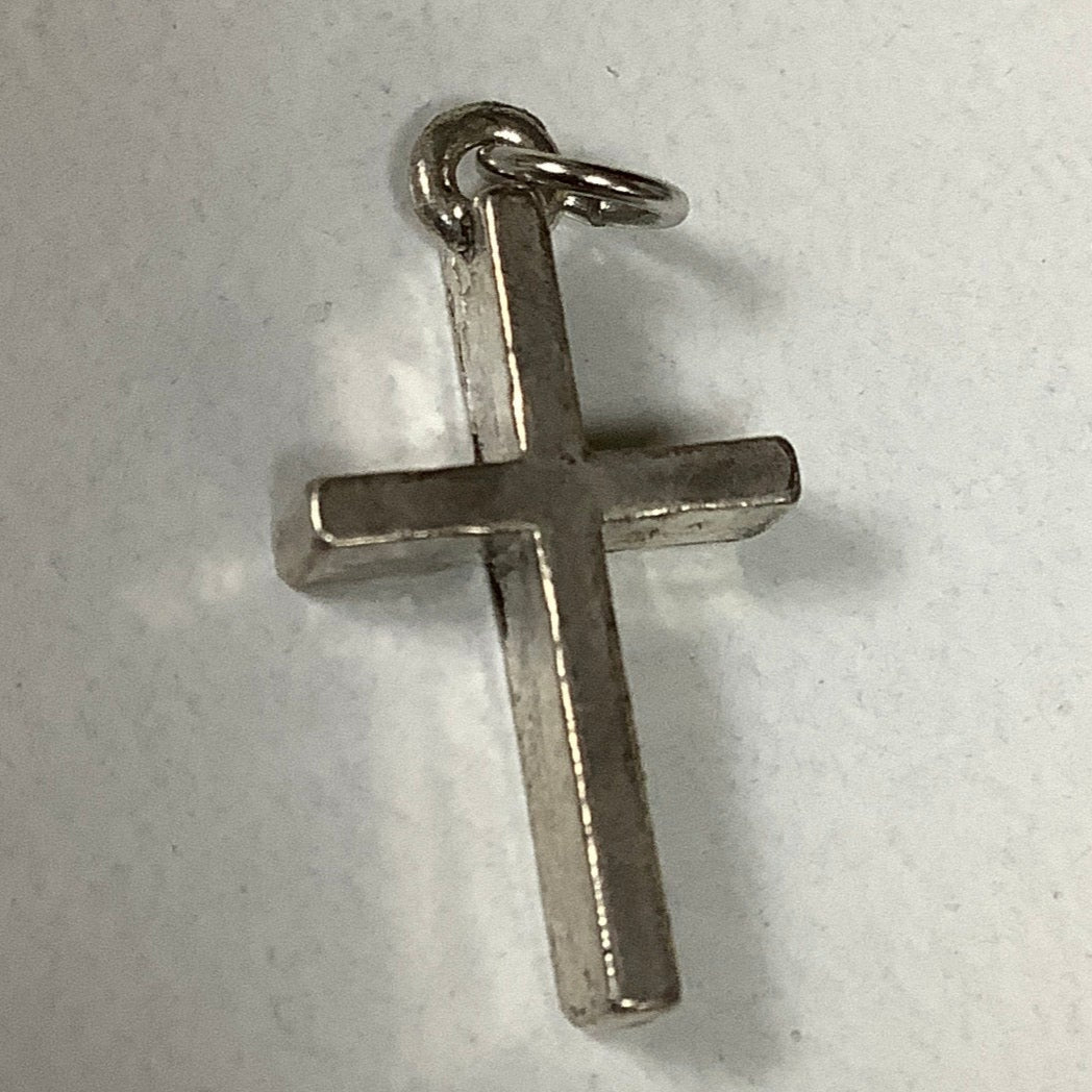 Charm/Simple Cross/Pewter