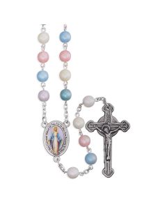 Rosary-7mm-Colored Miraculous Center-9001