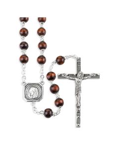 Rosary-Maroon Boxwood-7mm