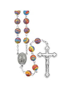 Rosary-Spiral Dyed Stone-Fatima-8mm