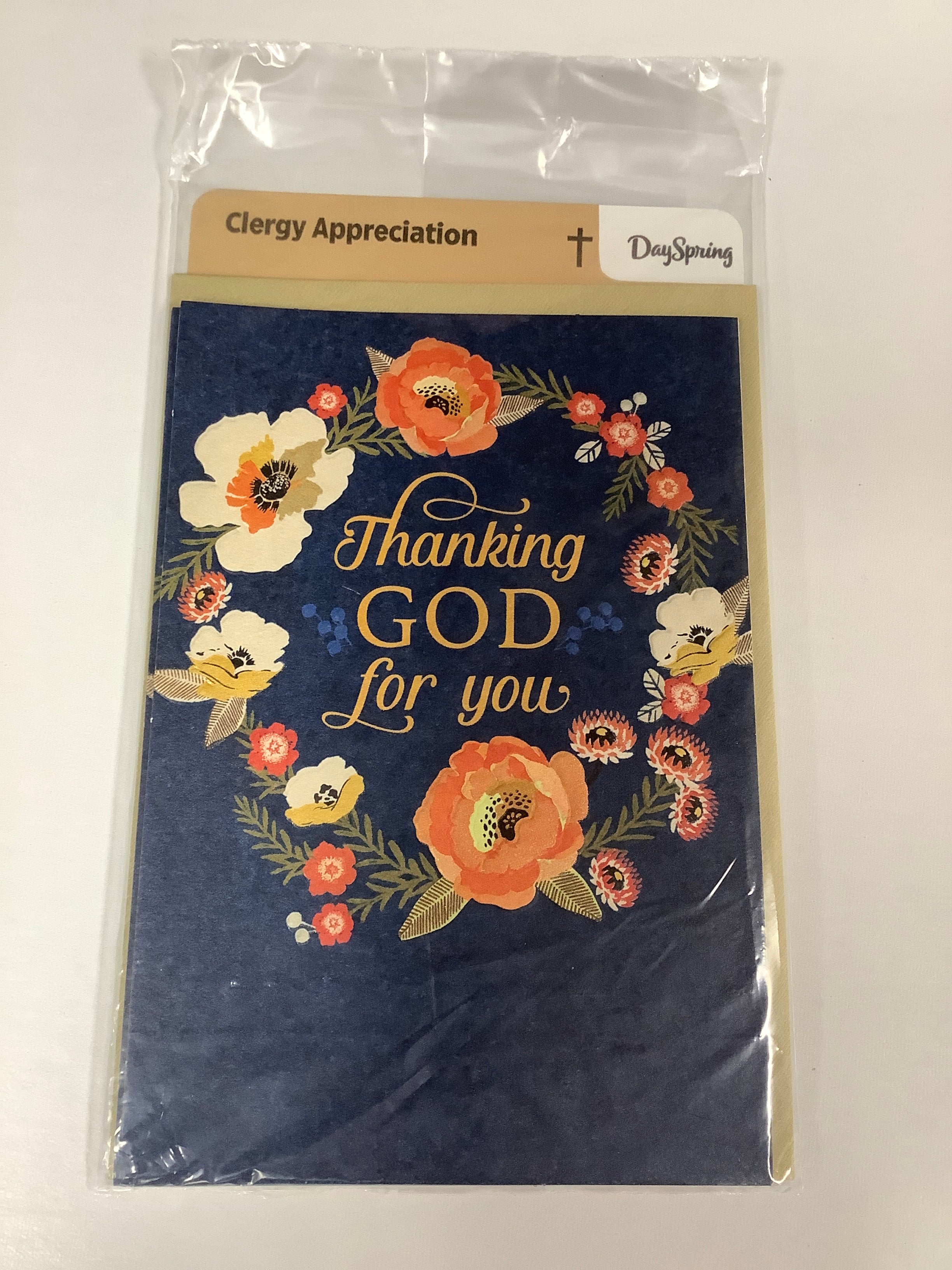 Card-Clergy Appreciation-Flower Wreath-69309