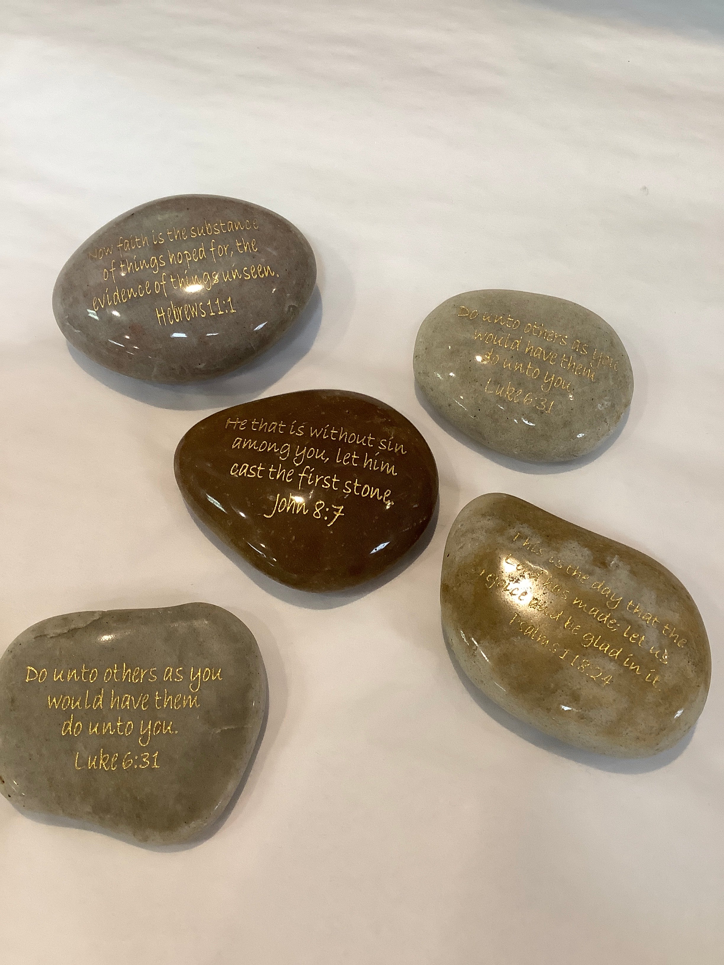 River Rock w/Scripture