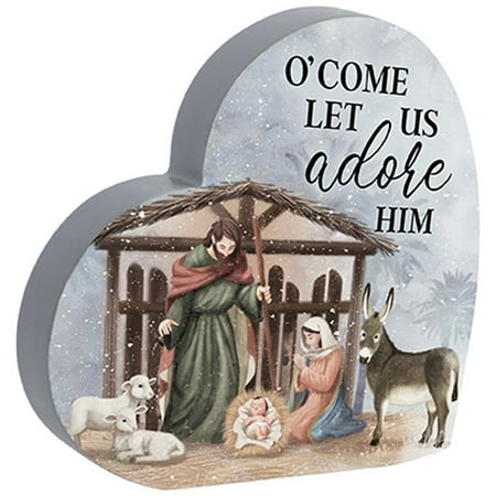 Plaque-Heart-Adore Him-77559