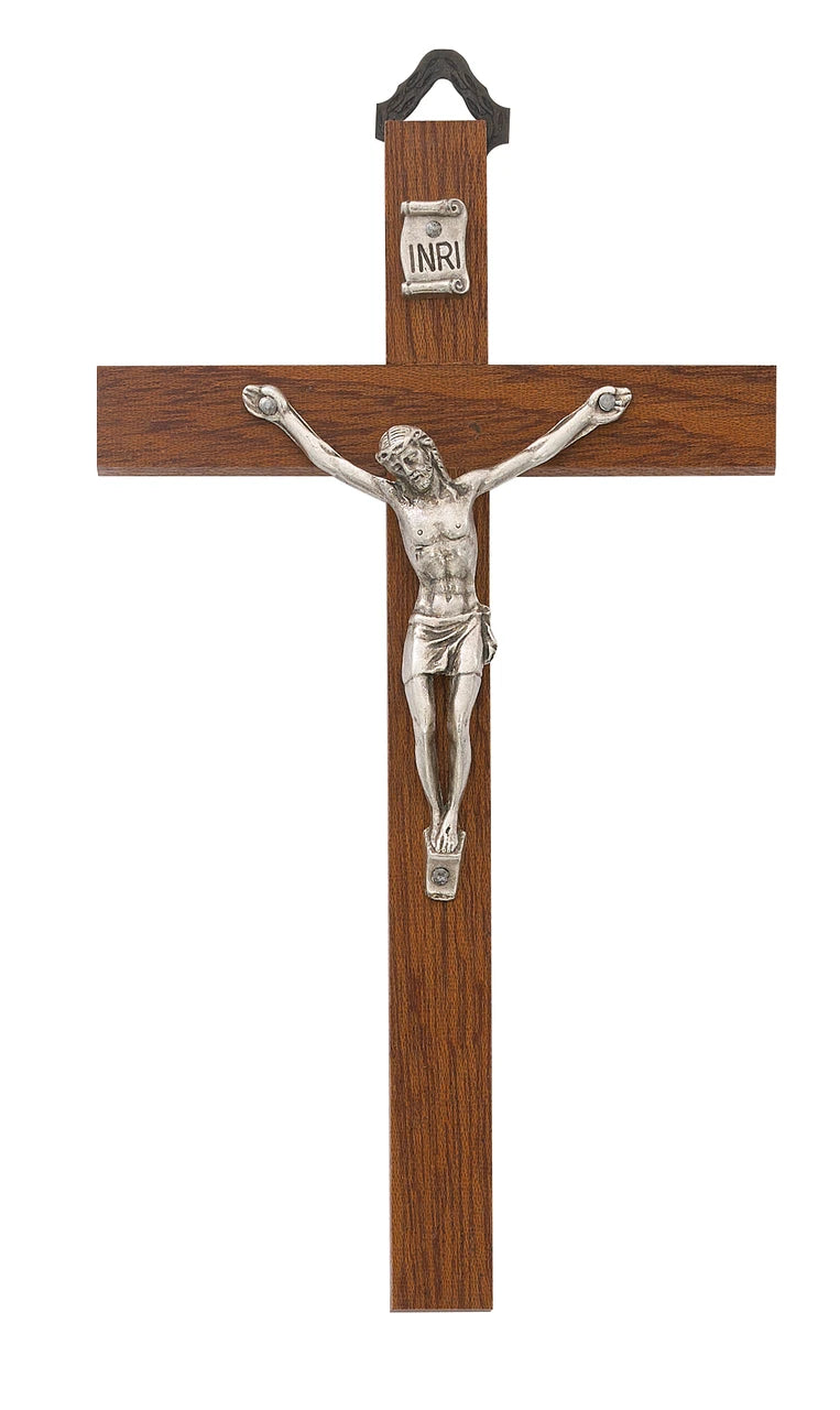 Crucifix/Brown Wood/5"/Hanging