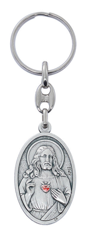Key Chain-Sacred Heart-Oval