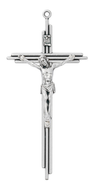 Crucifix-Trinity-Silver-5.75"