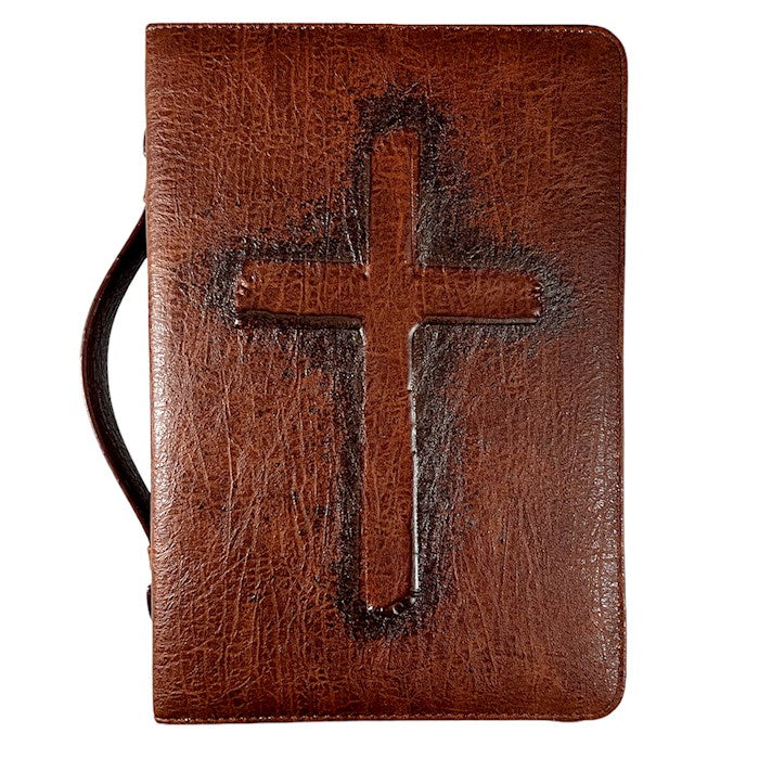 Bible Case-XLG-Vintage Cross-Brown
