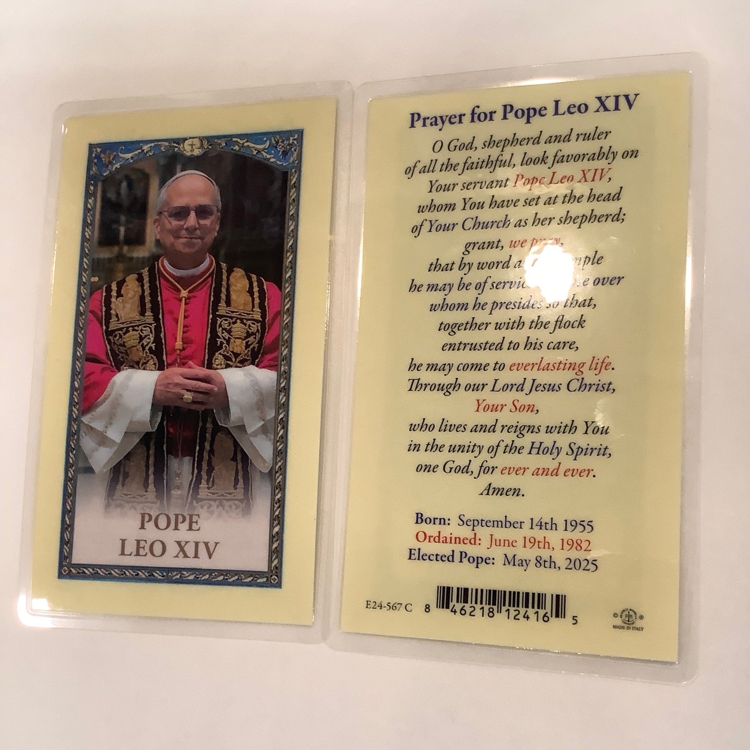 BM-laminated-Pope Leo XIV-A Prayer For Pope Leo XIV