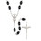 Rosary/Blk Oval/Wd/6x8mm