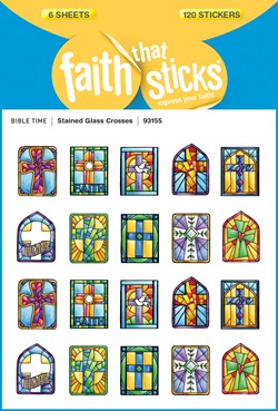 Stickers/Stained Glass Cross