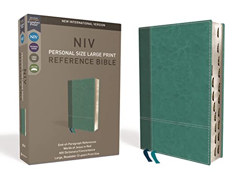 Bible-NIV-Teal-Personal Size-Reference-LP-Indexed