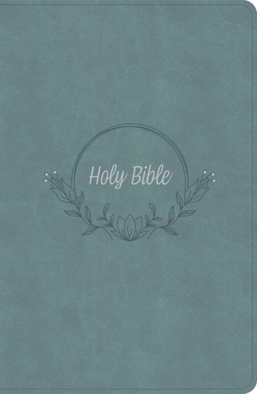 Bible-KJV-Teal-Flower Circle-LP-IDX