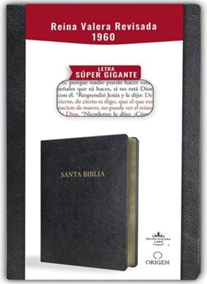 Bible-RVR 1960-Spanish-Letra Super Gigante-Black