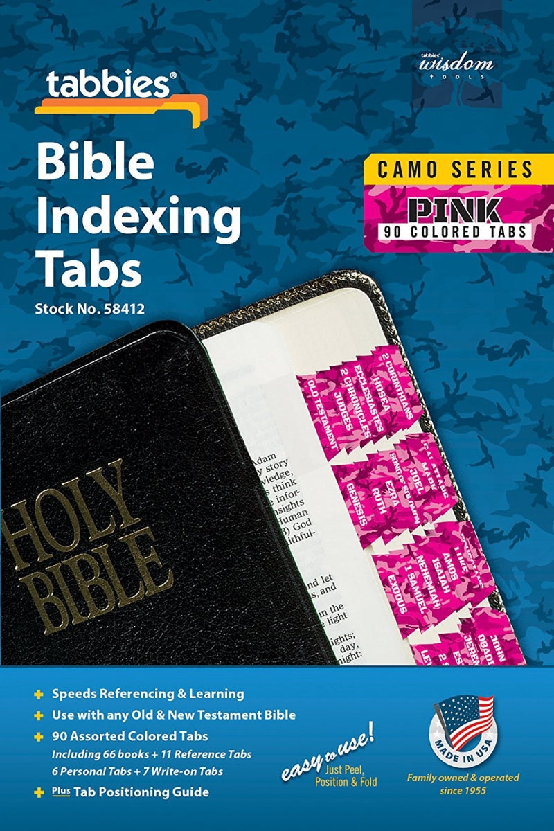 Bible Tabs/Catholic/Camo/Pink