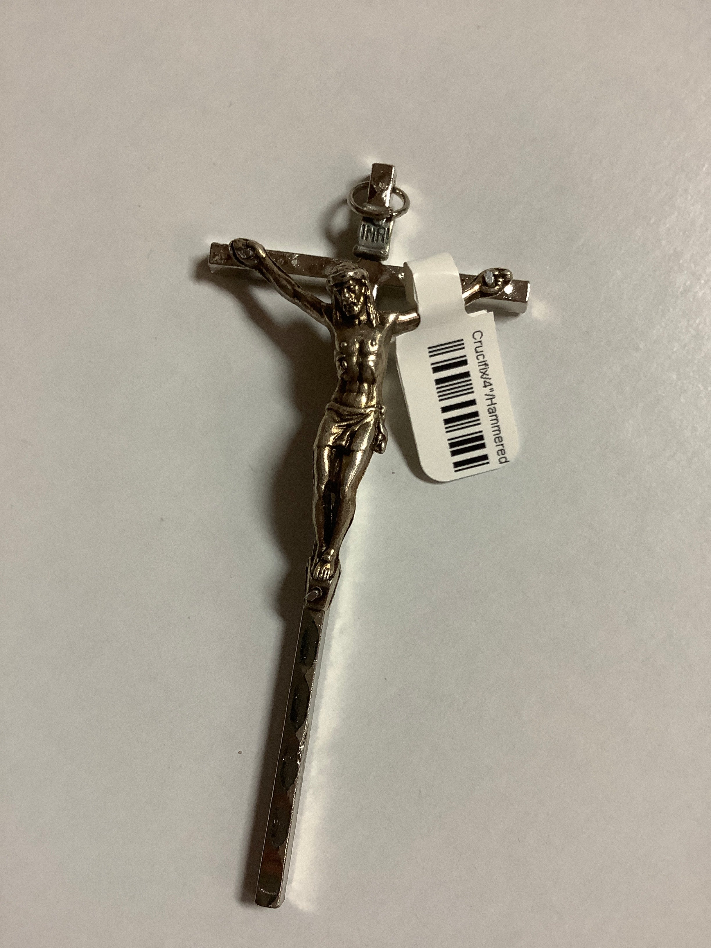 Crucifix/4"/Hammered Oxidized-4"