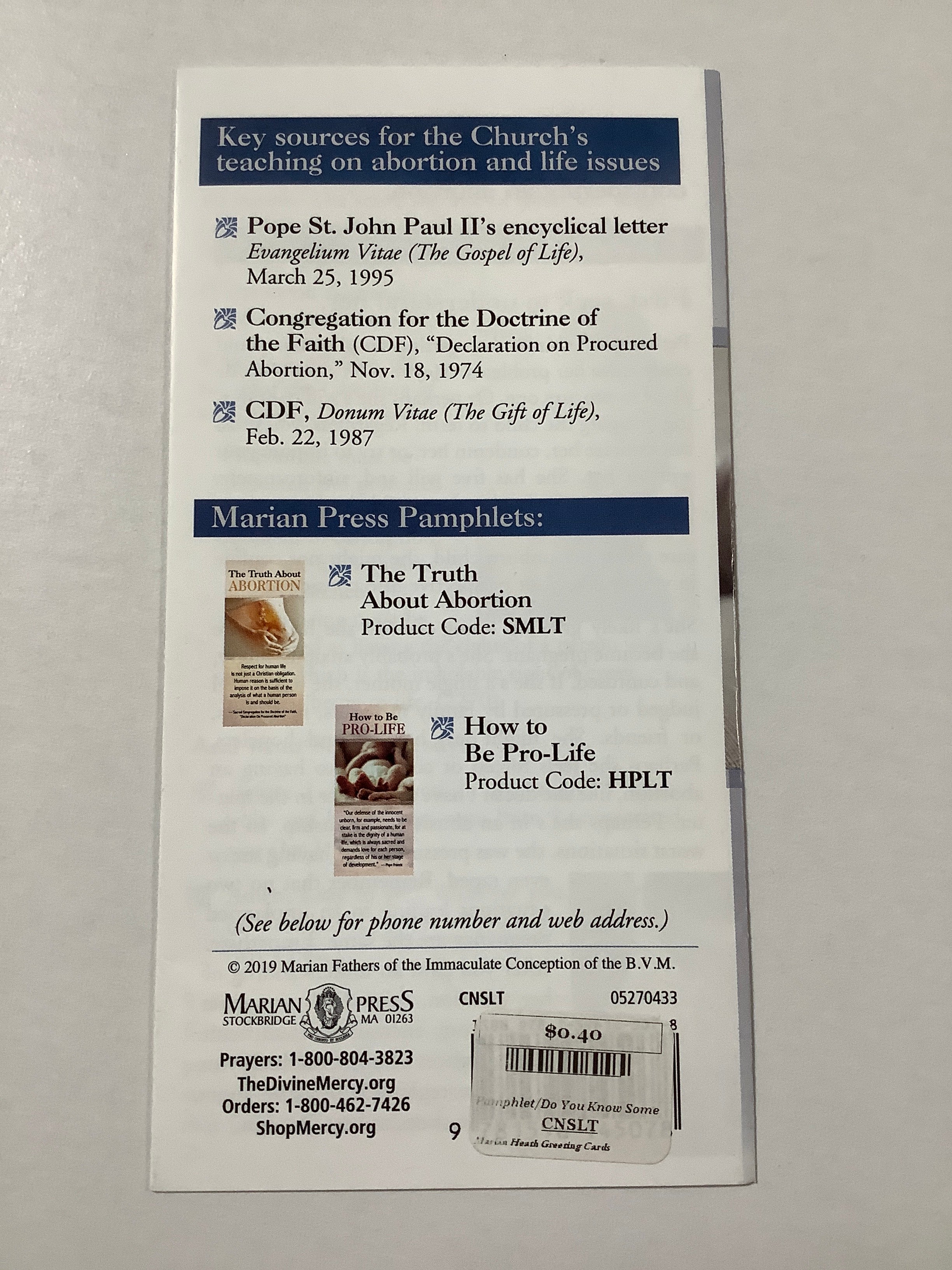 Pamphlet/Do You Know Someone Co