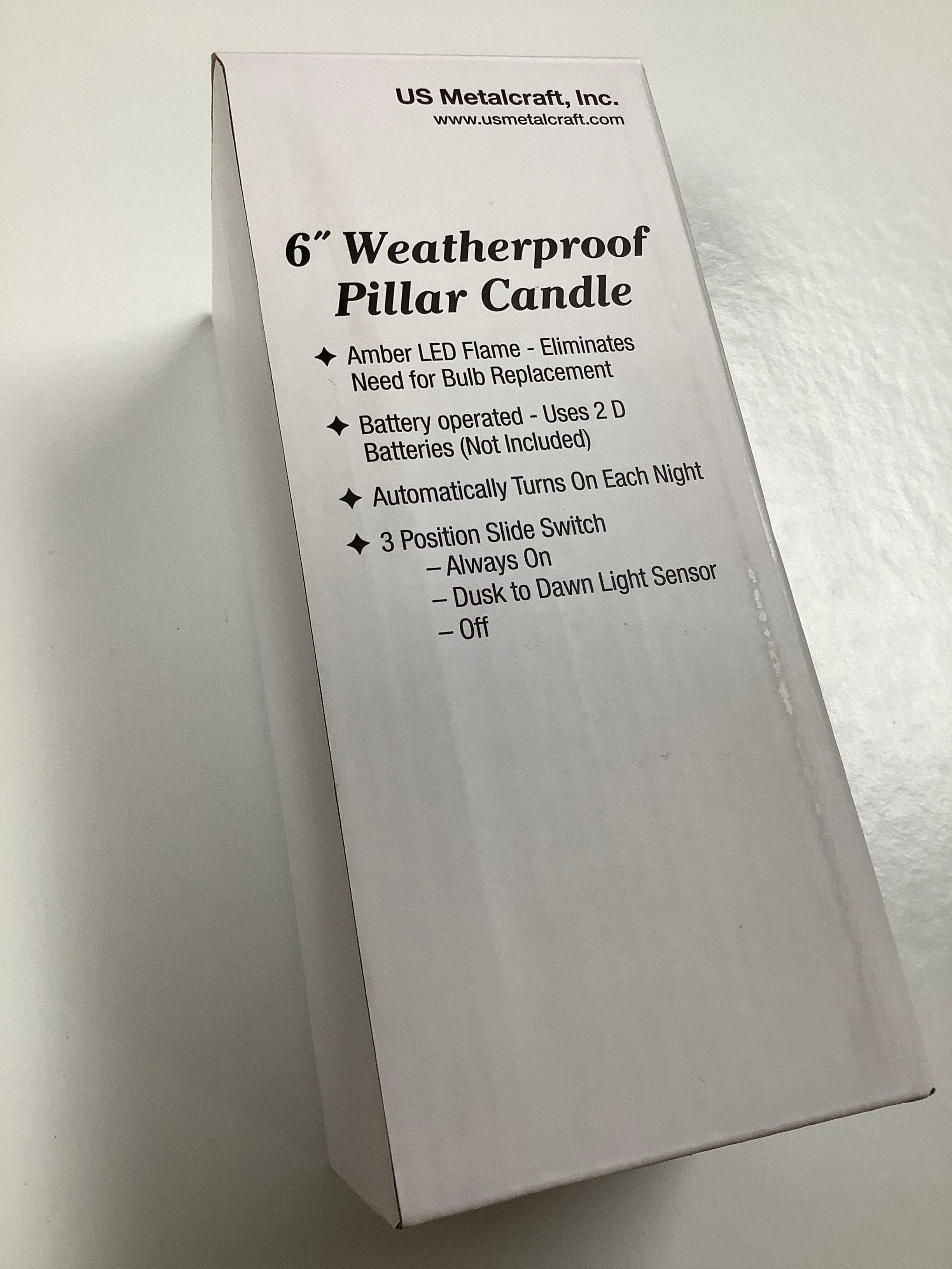 Candle-Battery-Auto-6"-Weatherproof