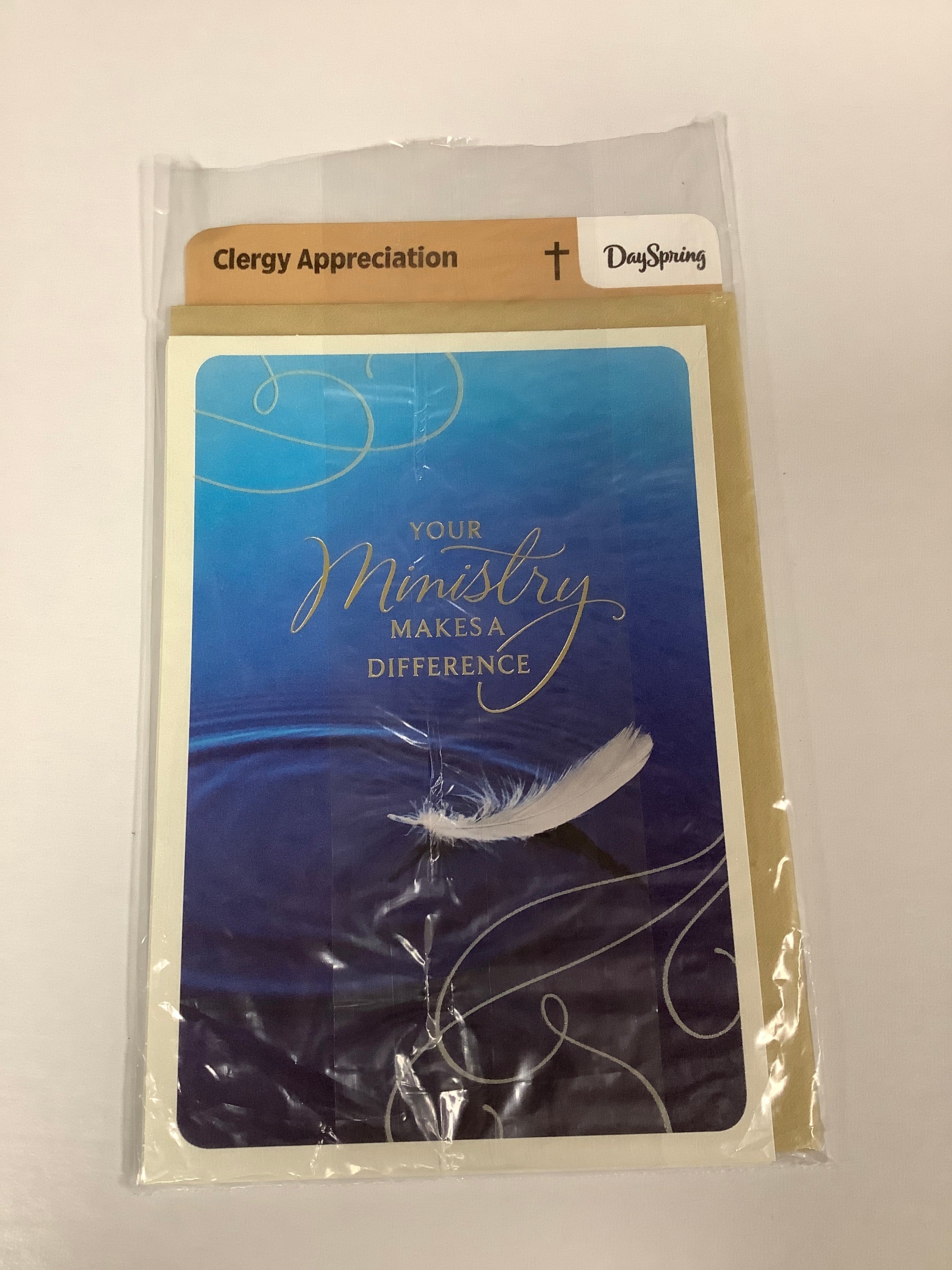 Card-Clergy Appreciation-Feather On Water-88298