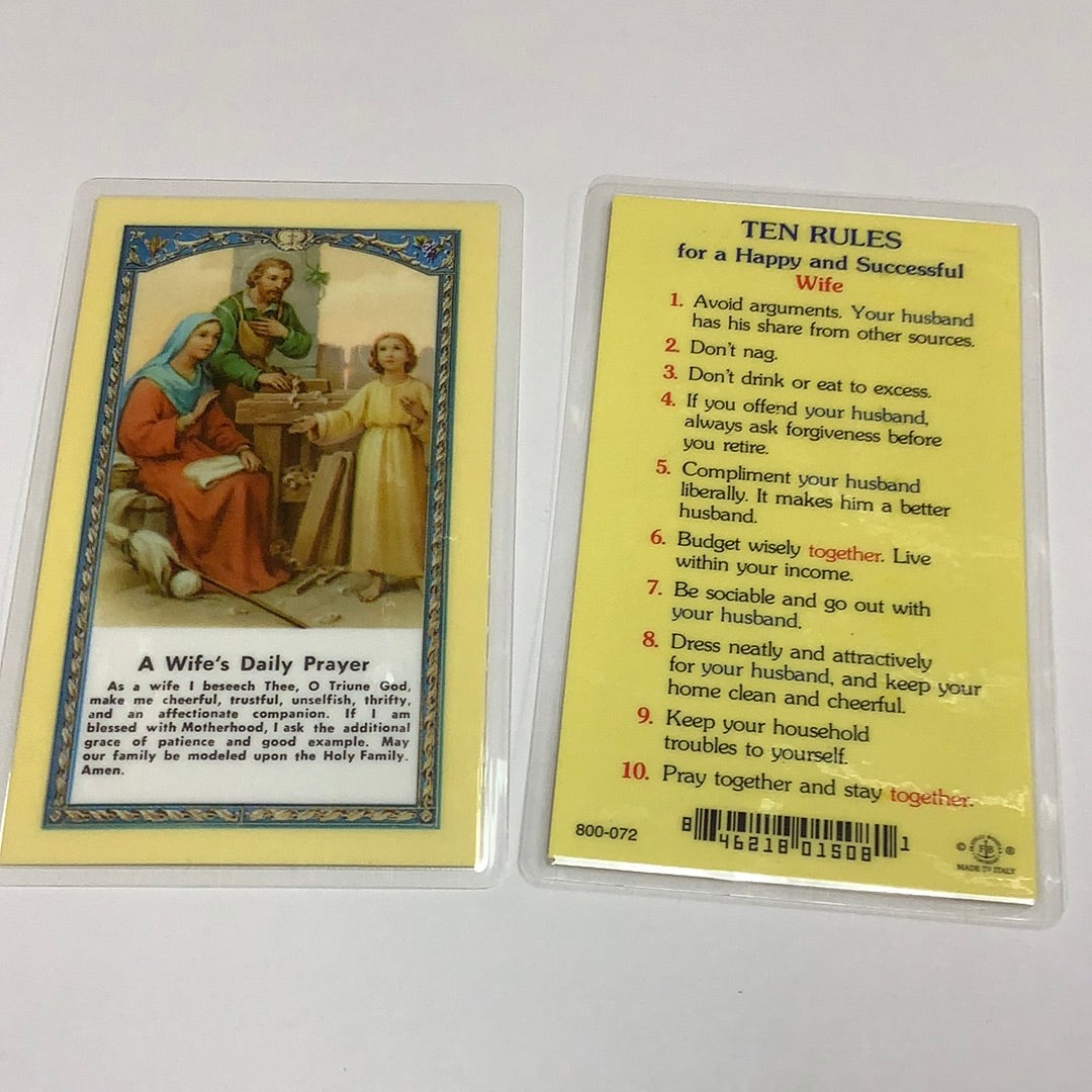 BM-laminated-Ten Rules for a Happy and Successful Wife-800-072