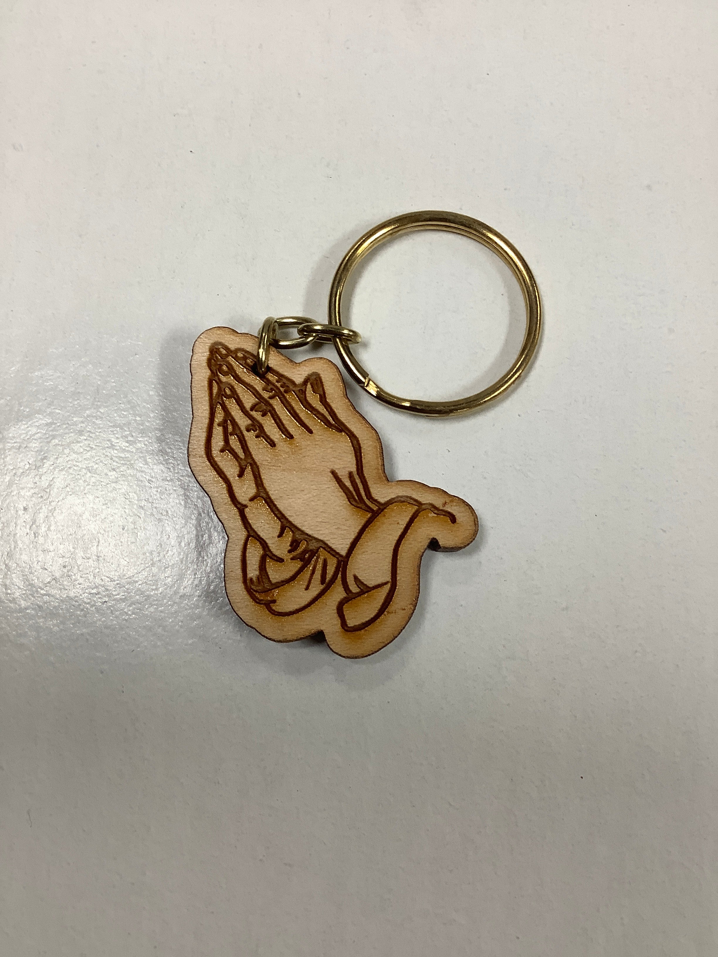 Keychain-Wooden-Praying Hands-Mini