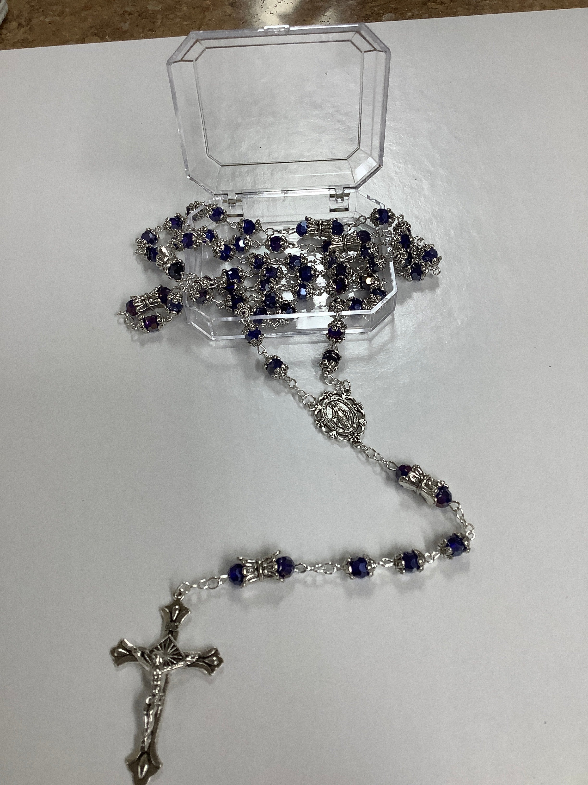 Rosary-Blue Crown Style