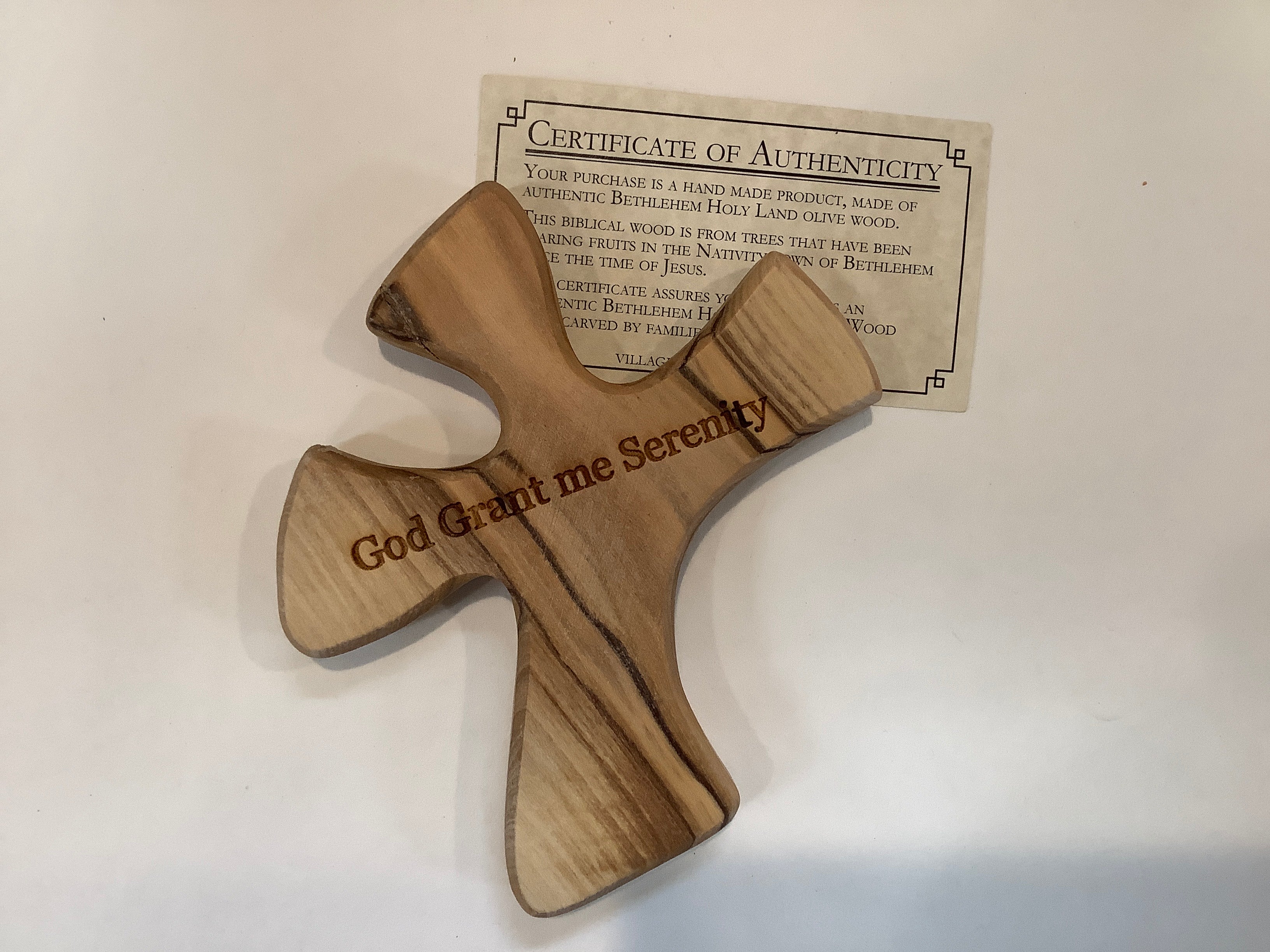 Cross/Olive Wood/Palm-God Grant Me