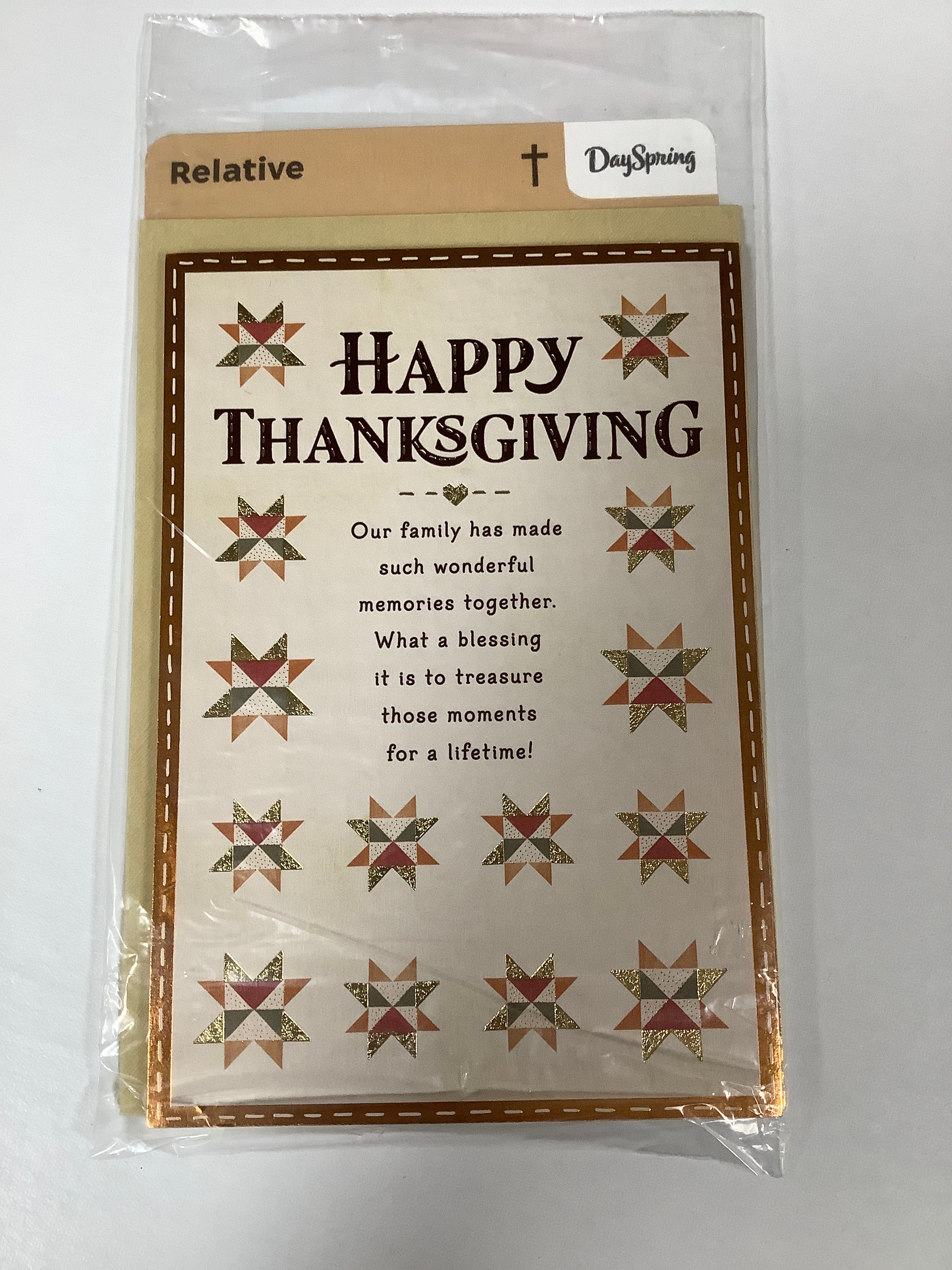 Card-Relative-Thanksgiving-Quilt & Stars-U4508