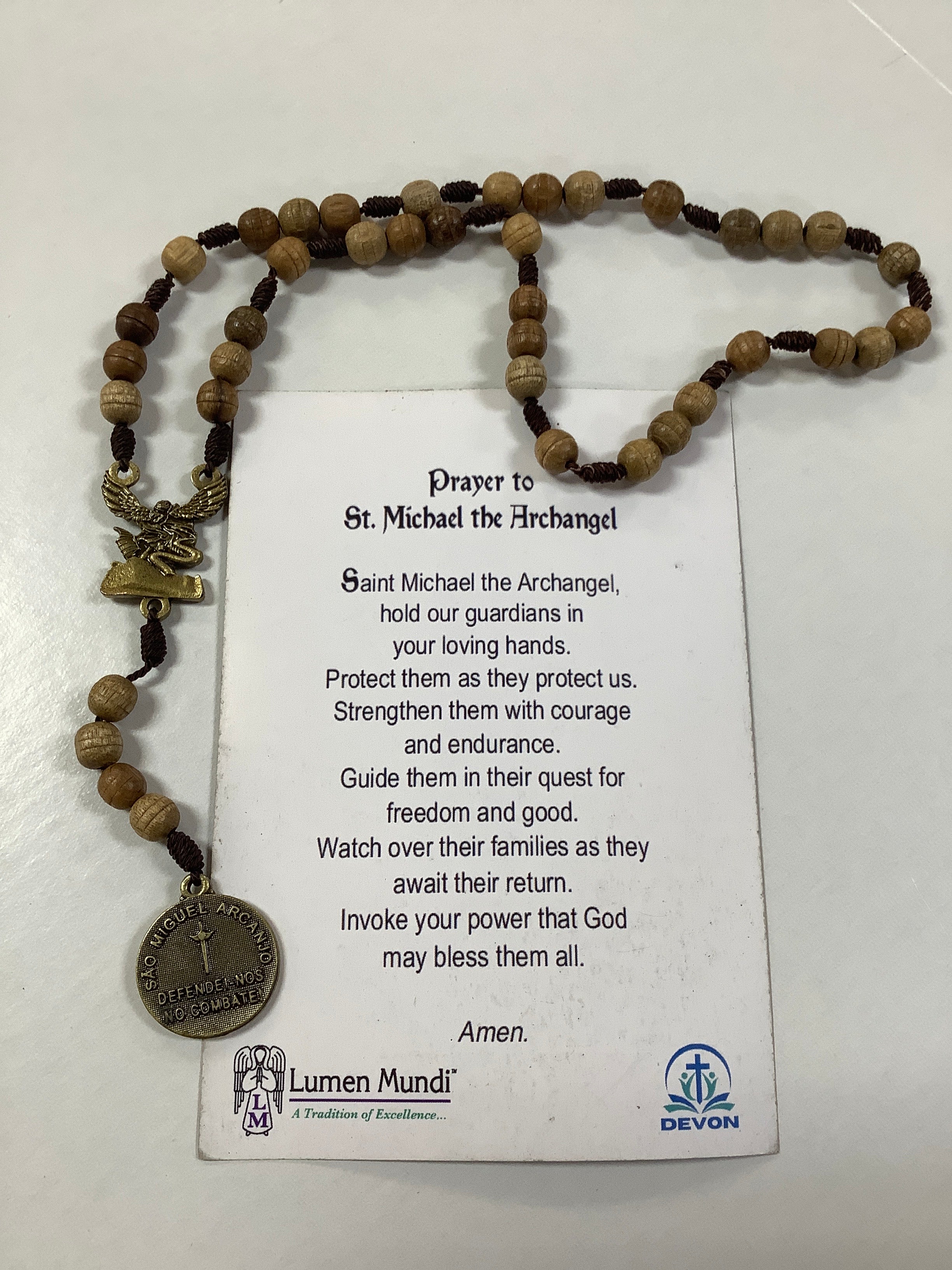 Rosary-St Michael-Wooden