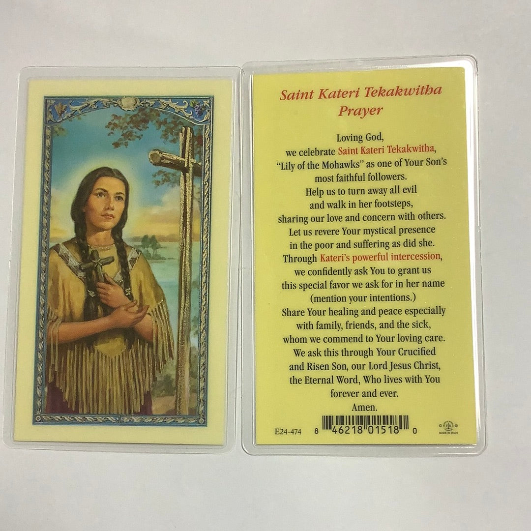 BM-laminated-St Kateri Tekakwitha-E24-474