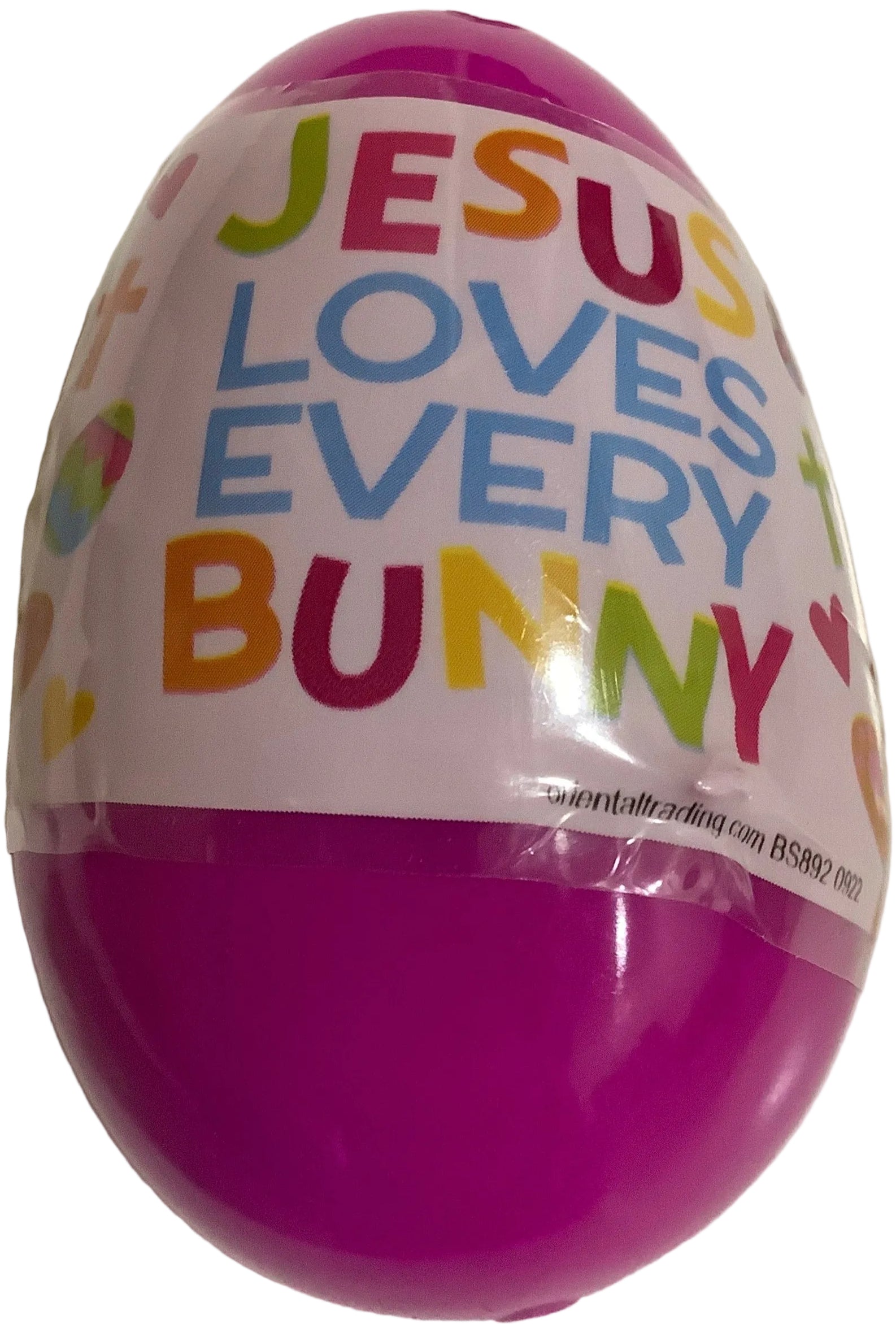 Egg-Jesus Loves Every Bunny-W/Cross Spring