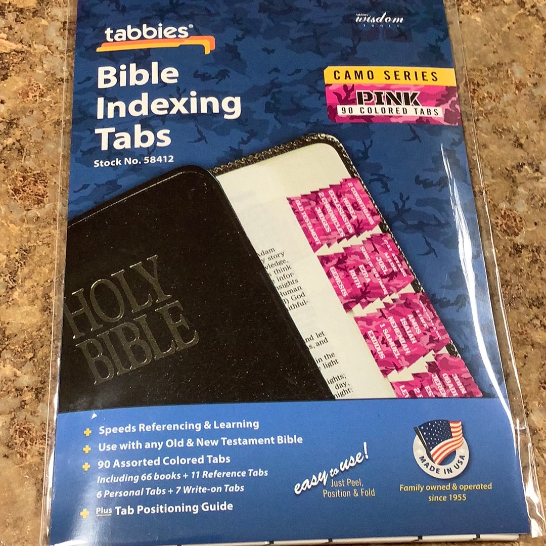 Bible Tabs/Camo/Pink