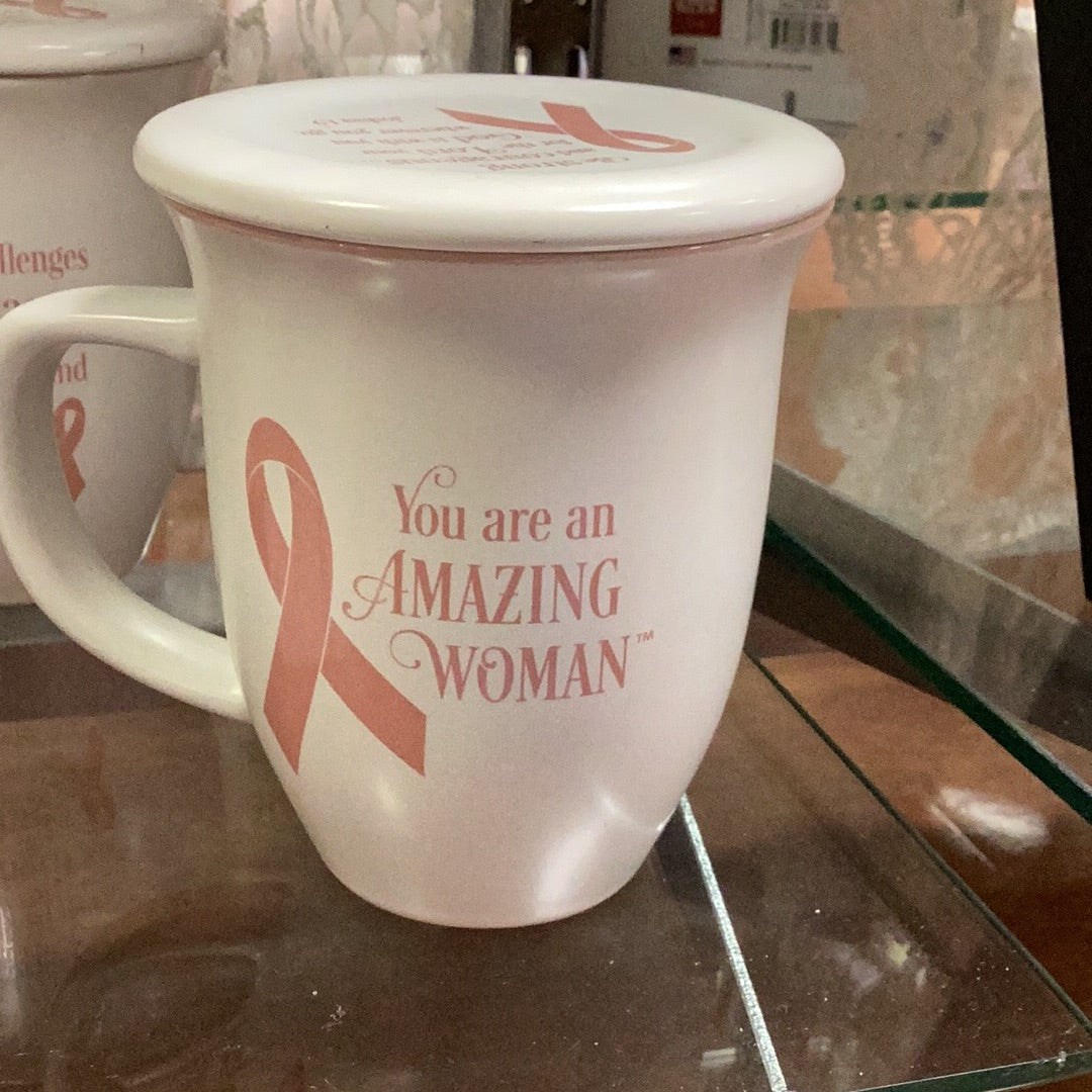 Mug/Coaster/Pink Ribbon/Amazing