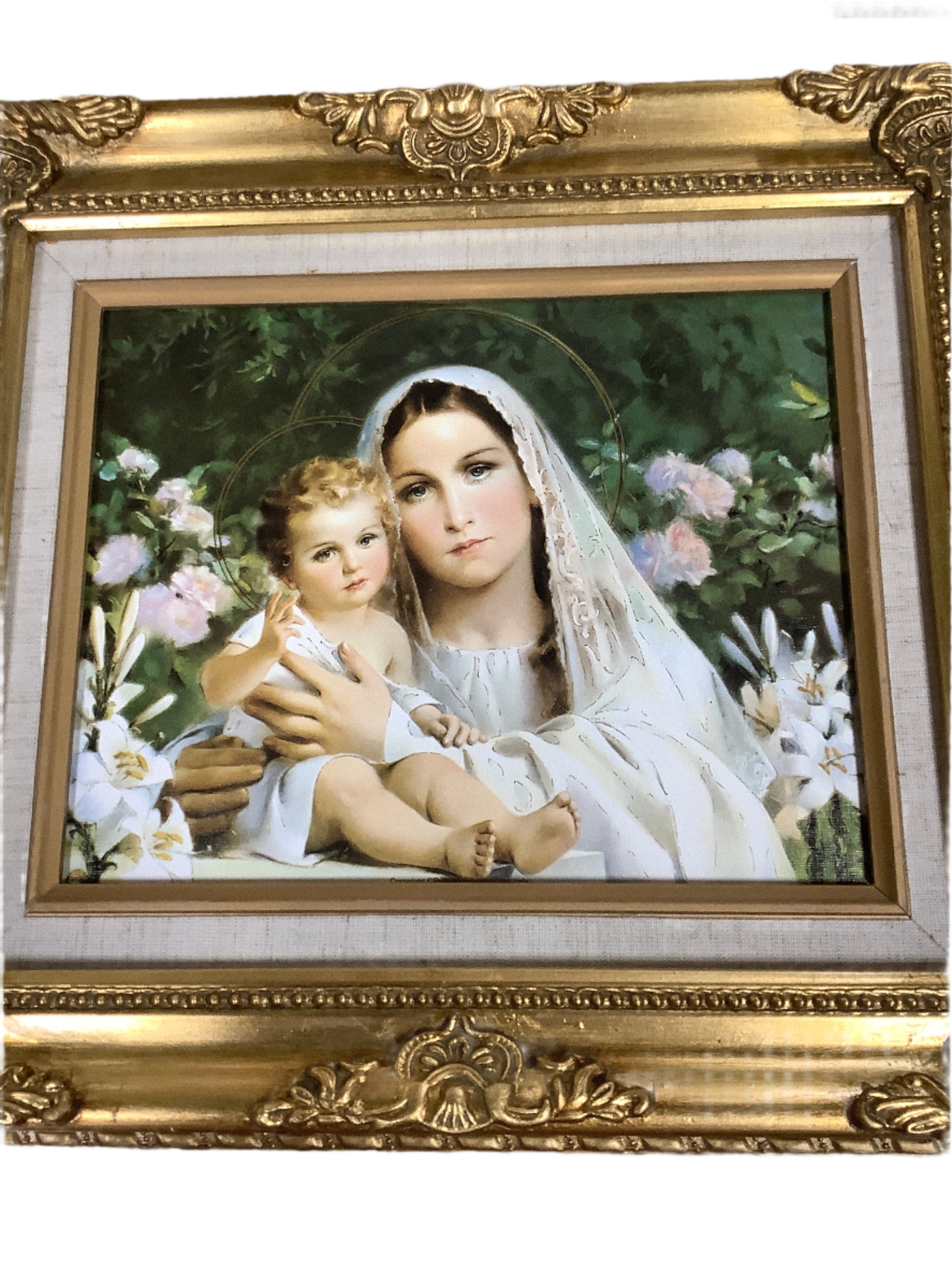 Framed Print-Madonna With Child-13.25 x 15.5