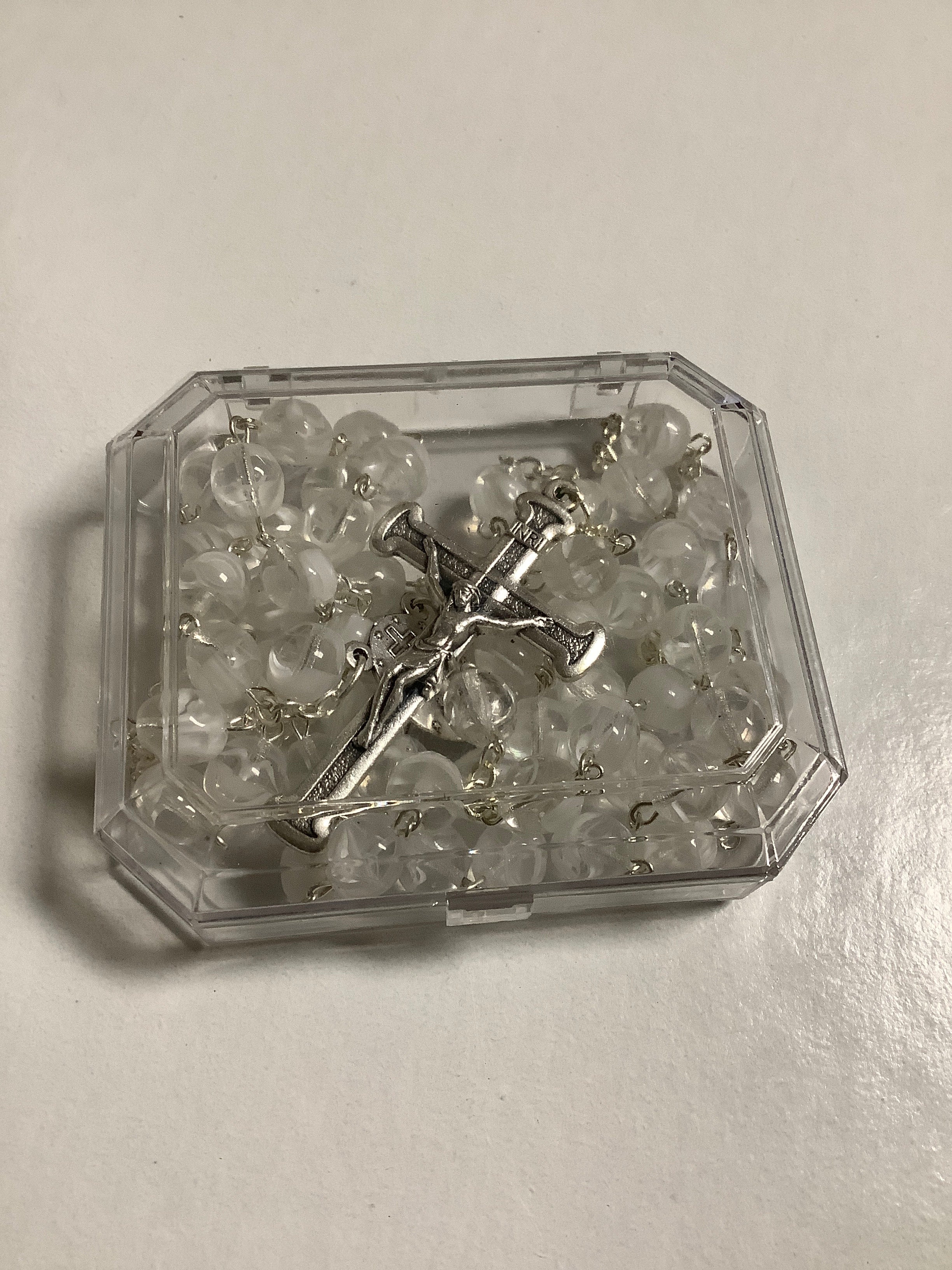 Rosary/White/8mm/23.5"