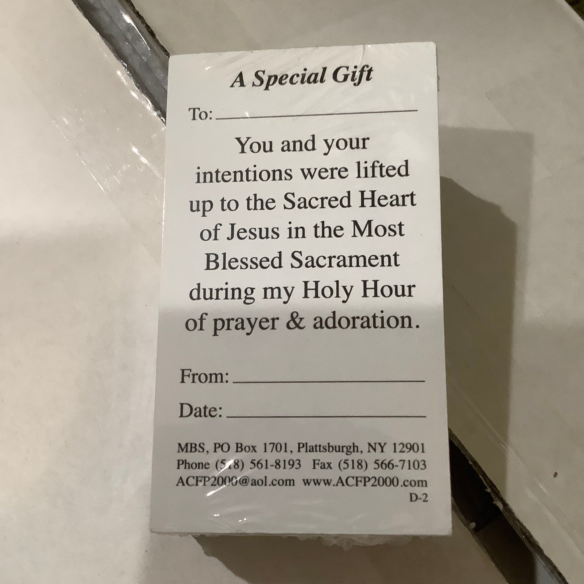 Holy Hour Gift Card