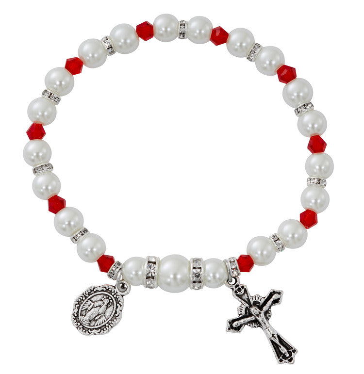 Bracelet/Rosary/Ruby/Crystal