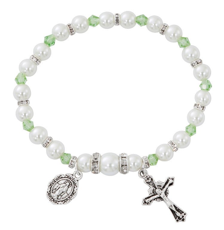 Bracelet/Rosary/Peridot/Crystal