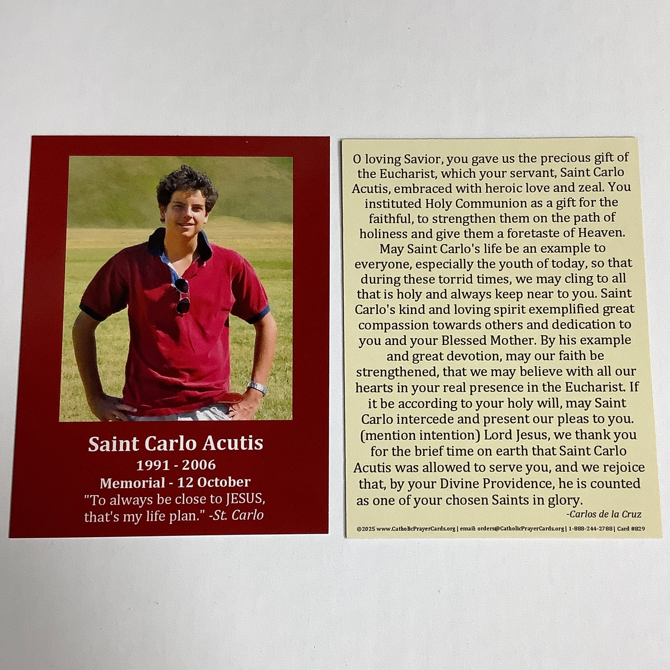 BM-#829/CPC-Saint Carlo Acutis Prayer Card