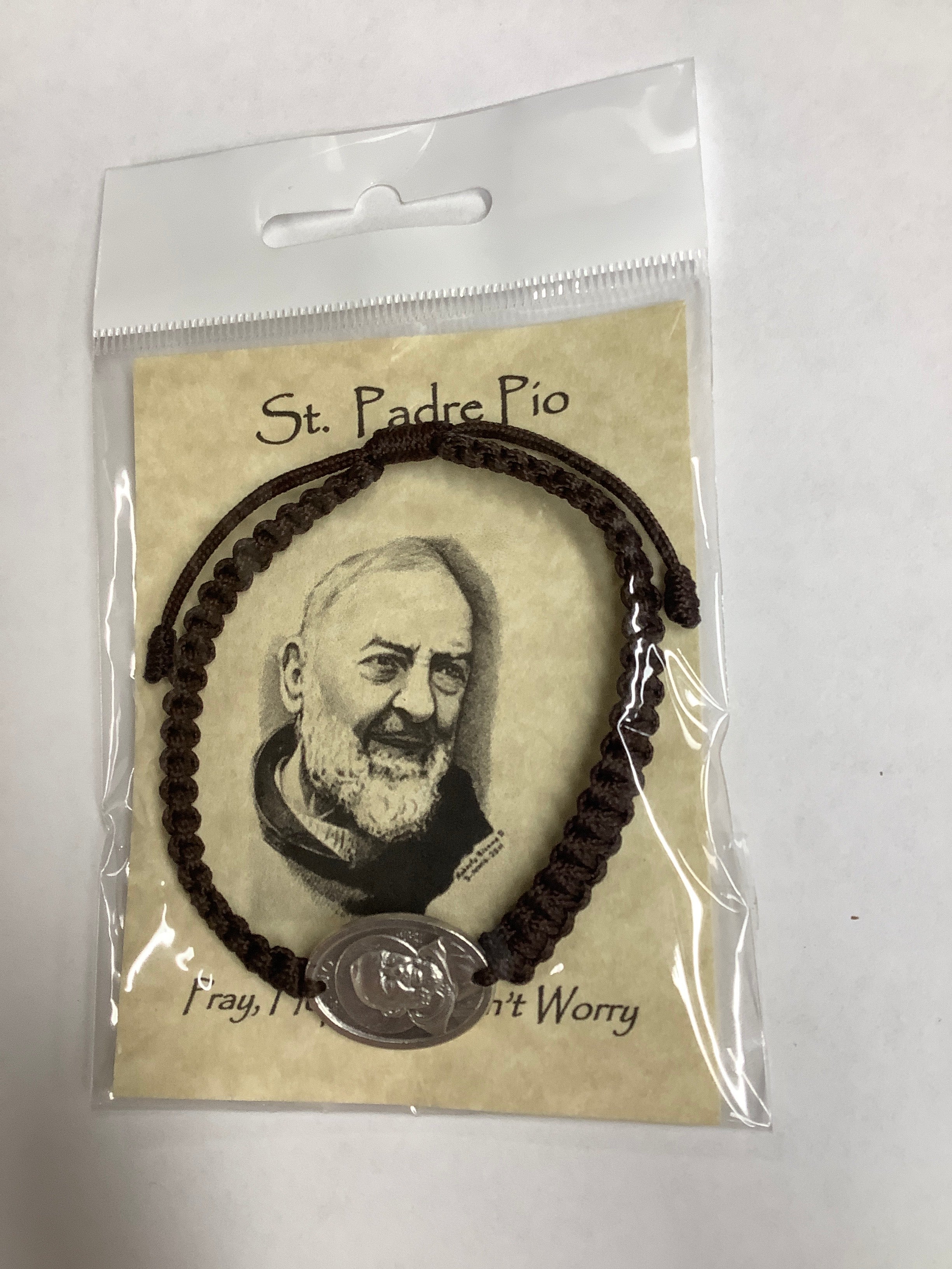 Bracelet/St Pio/Cord/1Metal