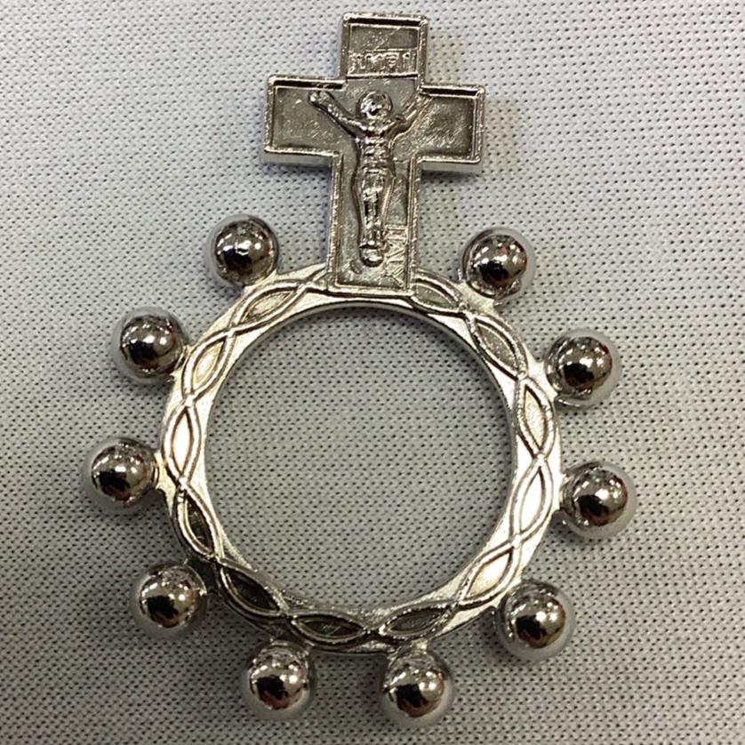Rosary Ring-Crucifix-Silver-958