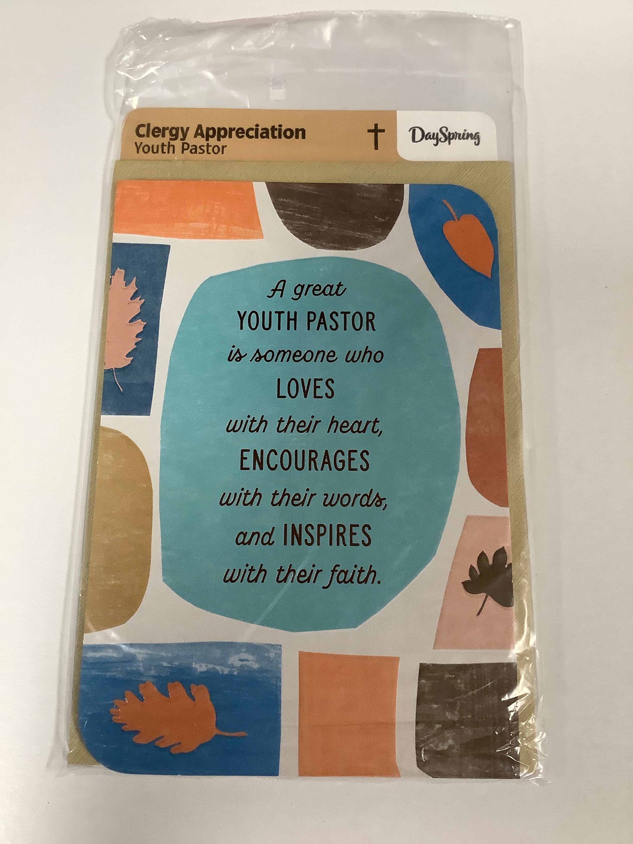 Card-Clergy Appreciation-Youth Pastor-Leaf-U4475