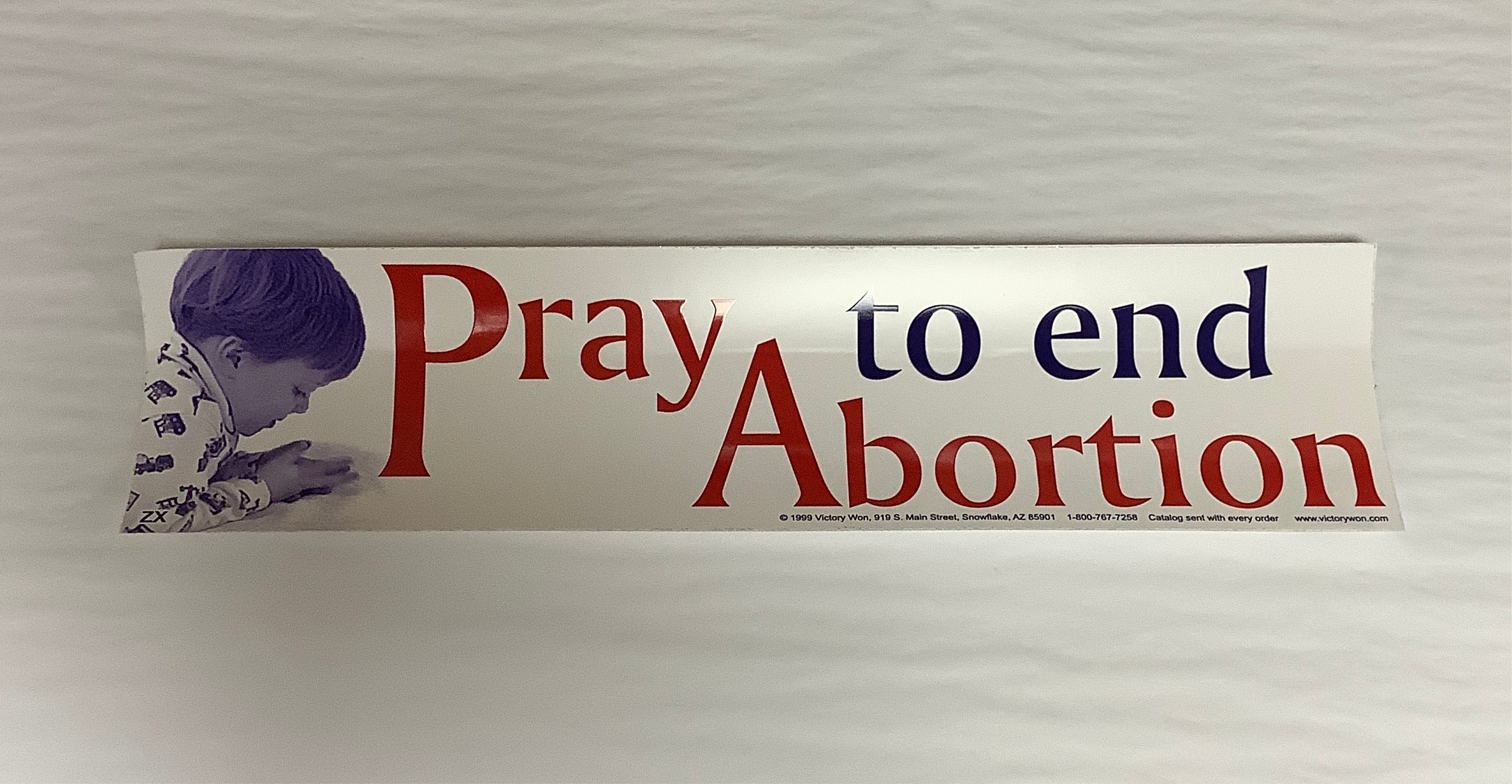 Bumper Sticker/Pray To End Abor-Abortion