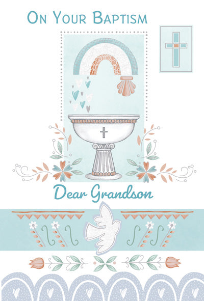 Card-Greetings of Faith-Baptism-Grandson-84338