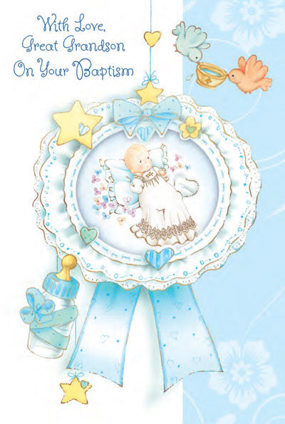 Card-Greetings of Faith-Baptism Great Grandson-86132