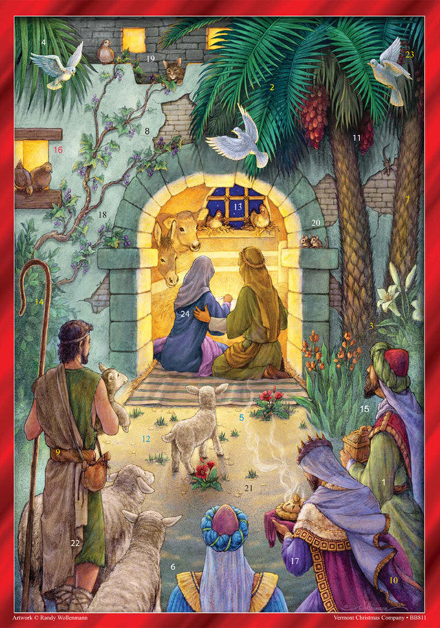 Advent Calendar Card-Peaceful Nativity