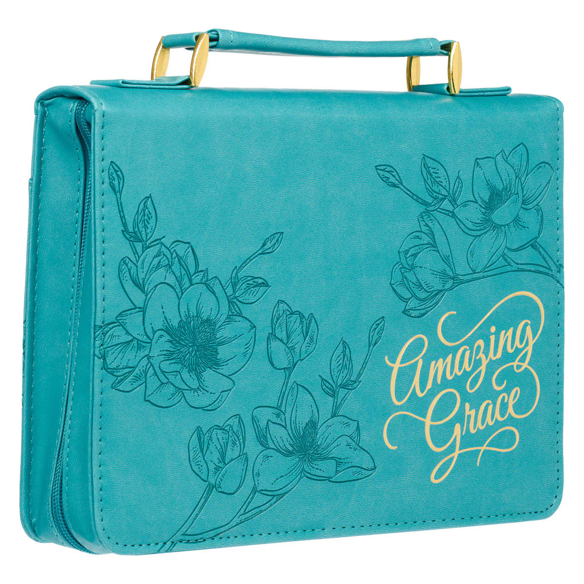 Bible Case/MD/Teal Floral/Amazing Grace