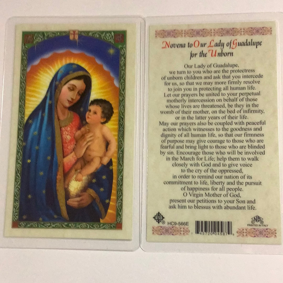 BM-laminated-Our Lady of Guadalupe for the Unborn-HC9-566E