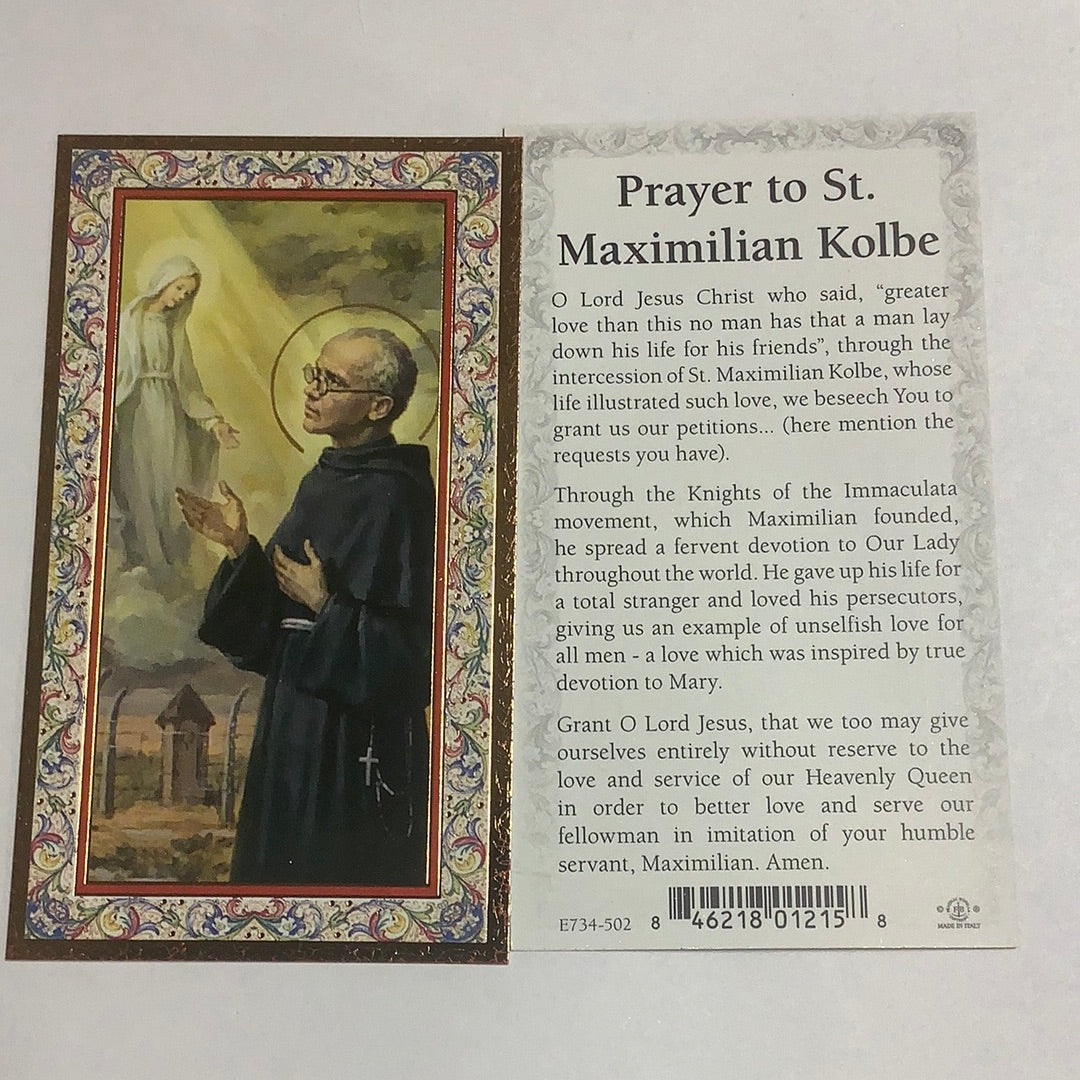 BM-gold-embossed-St Maximilian Kolbe-E734-502