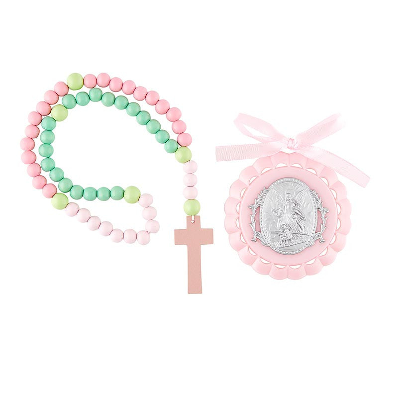 Rosary-Crib Medal-Girl-Angel