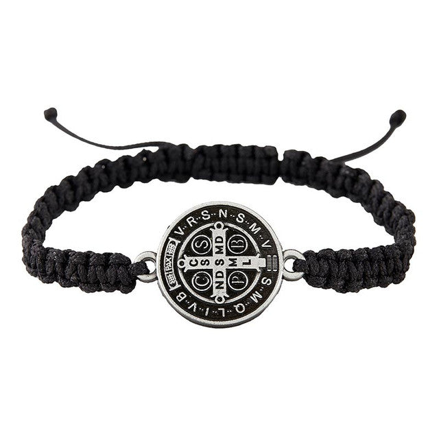 Bracelet-St Benedict-Braided Nylon